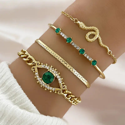 Gold Serpina Veyra Bracelet Set