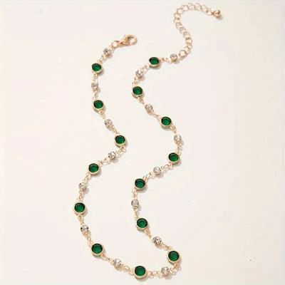 Emerald Green Gemstone Pendant Necklace