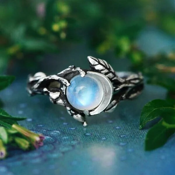 Luminous Moonstone Celestial Ring
