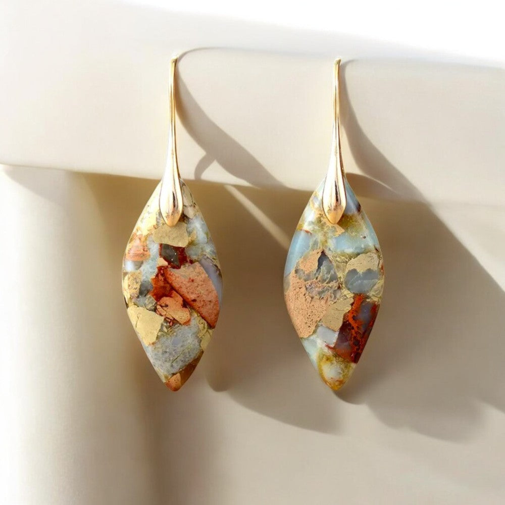 Isabella | Leaf Earrings in Earthy Tones