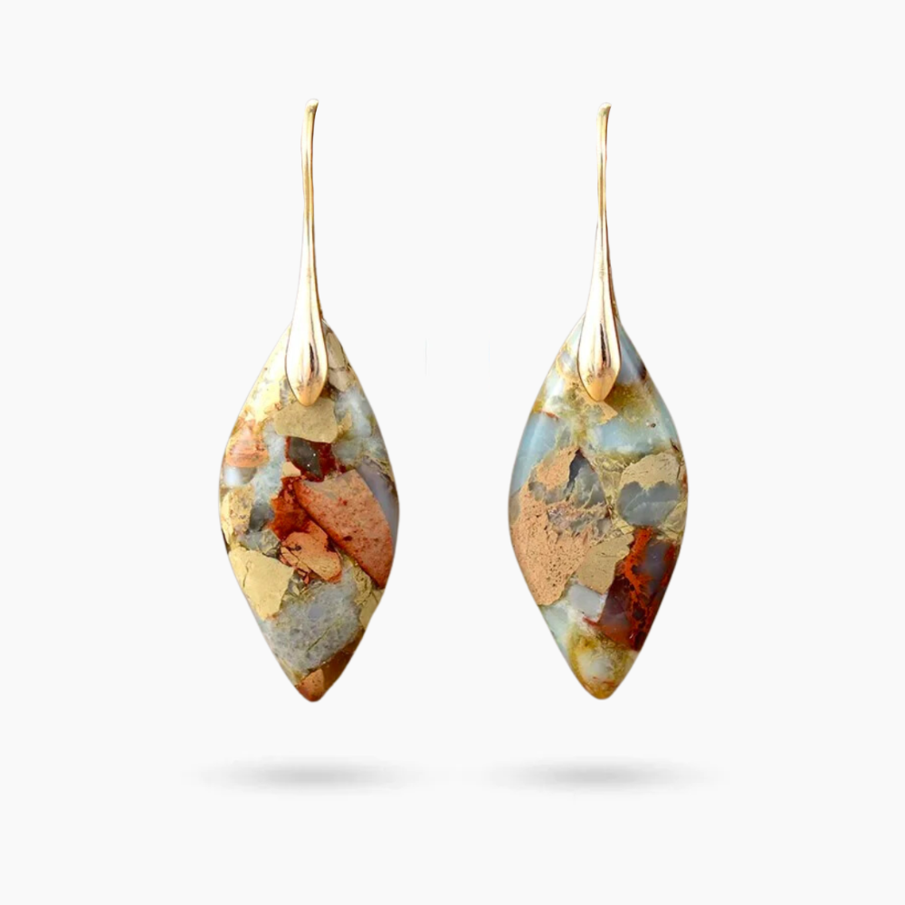 Isabella | Leaf Earrings in Earthy Tones