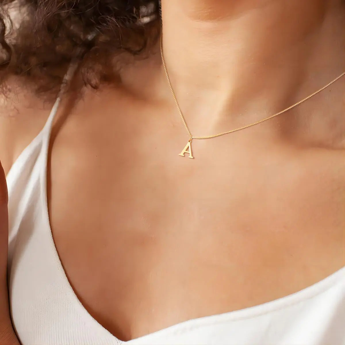 18k Gold Necklace Featuring Love Letter Initials
