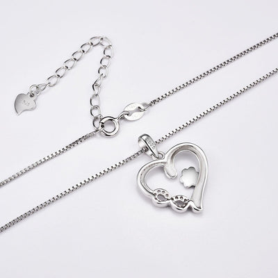 Althea™ | Infinity Necklace with Paw and Heart Design