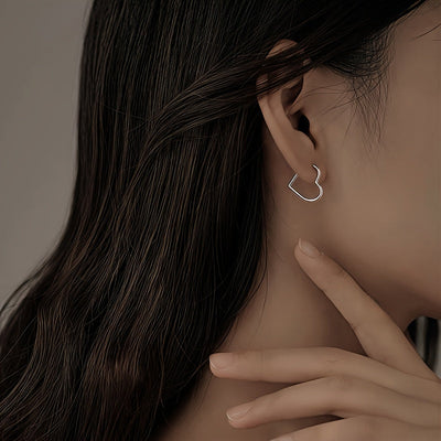 Golden Heart Stainless Steel Earrings