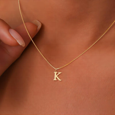 18k Gold Necklace Featuring Love Letter Initials