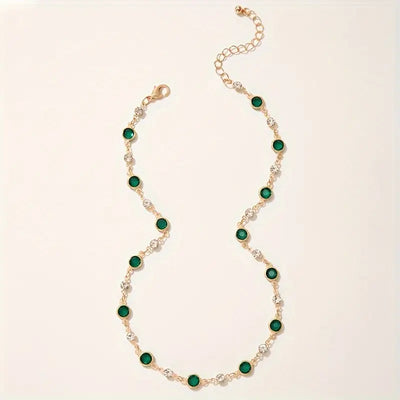 Emerald Green Gemstone Pendant Necklace