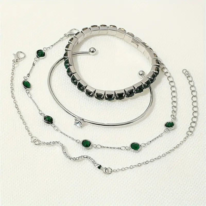 Emerald-Inspired Gemstone Bracelet Collection