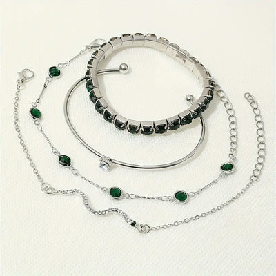 Emerald-Inspired Gemstone Bracelet Collection