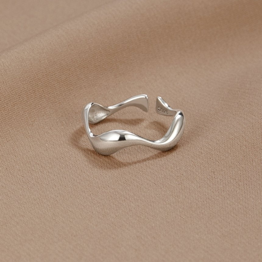 Hope | Waves - Sleek Minimalist Ring