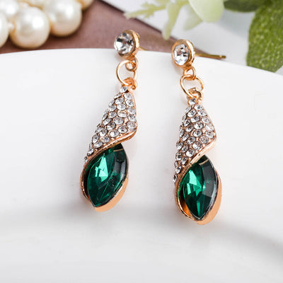 Gold Veylith Emeraya Dangle Earrings