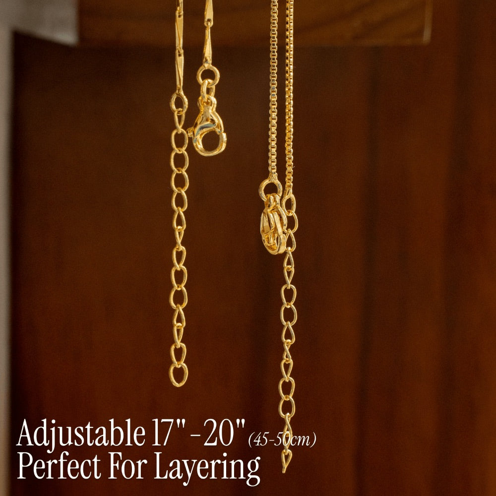 Pair of 14k Gold Initial Necklaces Adorned with Diamonds