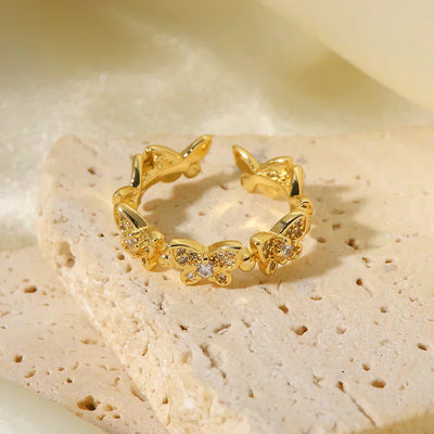 18k Gold Butterfly Ring