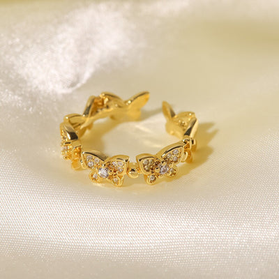 18k Gold Butterfly Ring
