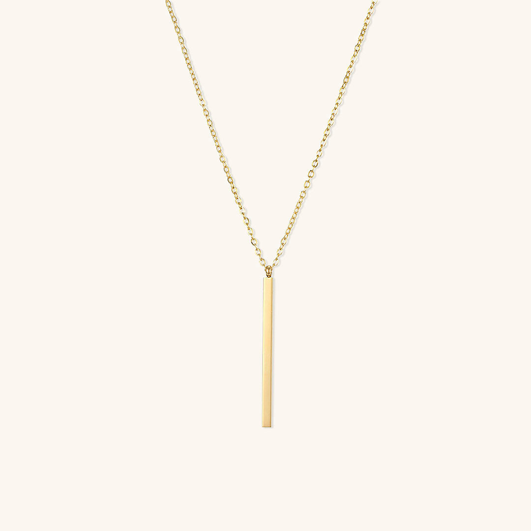 Allison 18k Gold Bar Necklace
