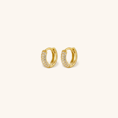 Explore the Distinctive Amy Huggie Earrings in 18k Gold