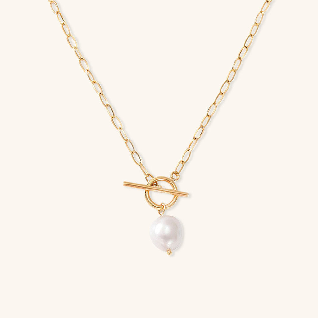 14k Gold Aphrodite Necklace Adorned with Freshwater Pearls