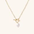 14k Gold Aphrodite Necklace Adorned with Freshwater Pearls