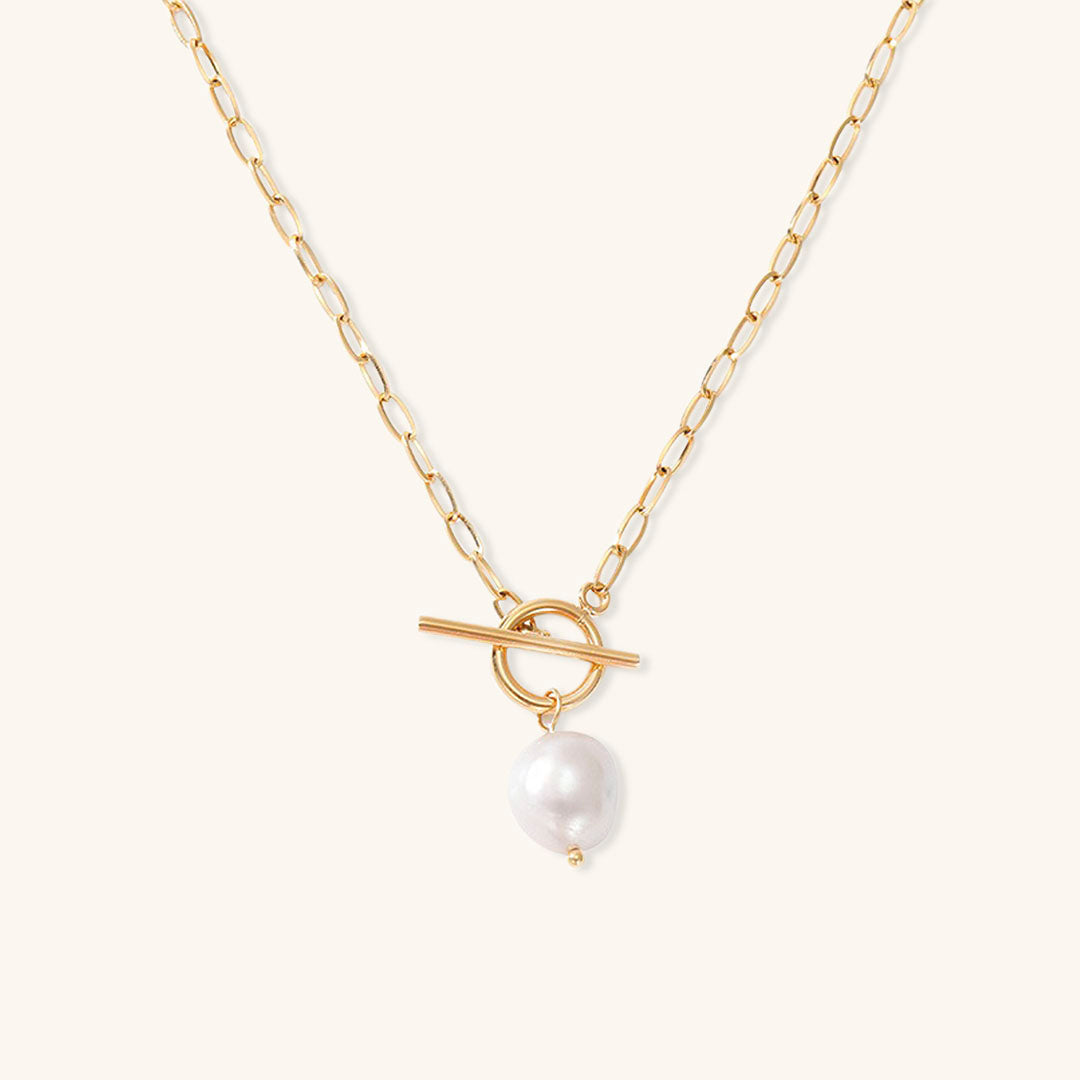 14k Gold Aphrodite Necklace Adorned with Freshwater Pearls