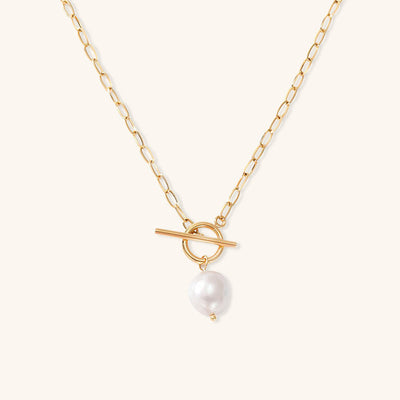 14k Gold Aphrodite Necklace Adorned with Freshwater Pearls