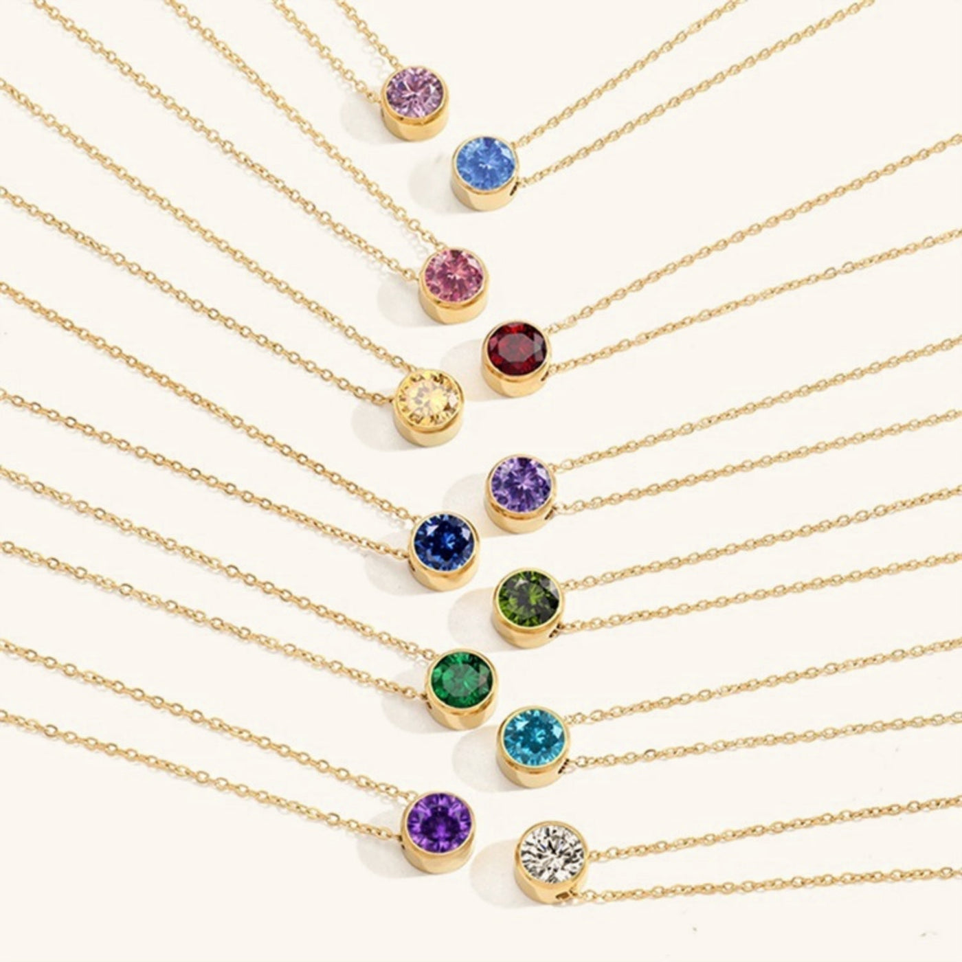 Amelia 18k Gold Birthstone Necklace