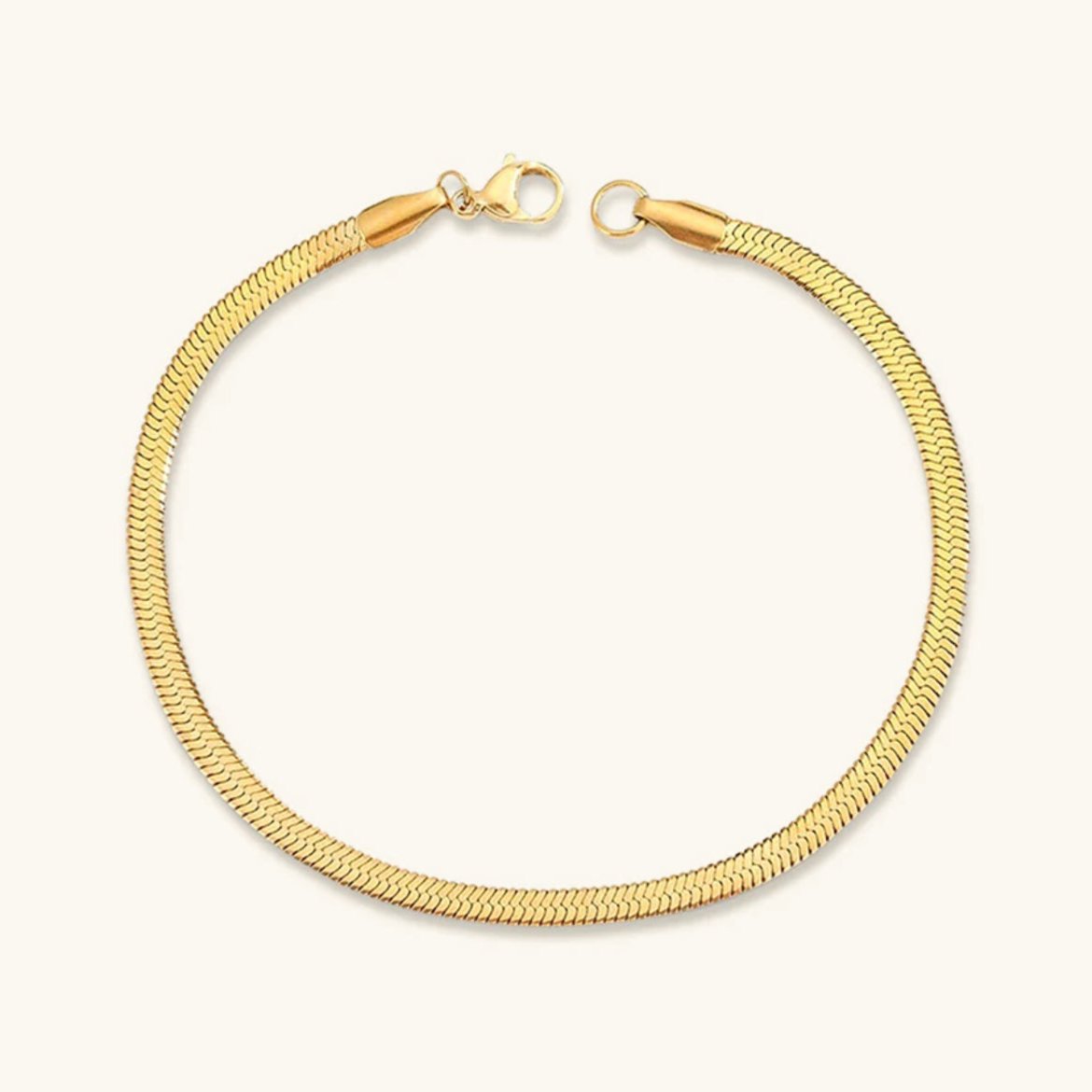 18k Gold Herringbone Pattern Vida Bracelet