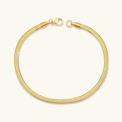 18k Gold Herringbone Pattern Vida Bracelet