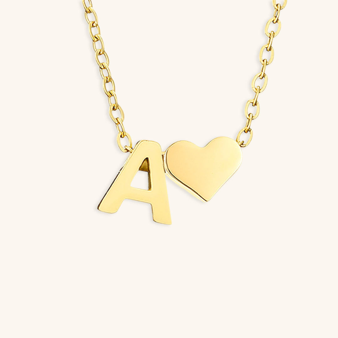 18k Gold Initial Necklace - Ria