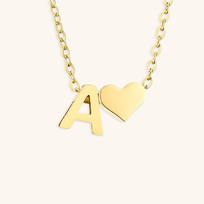 18k Gold Initial Necklace - Ria
