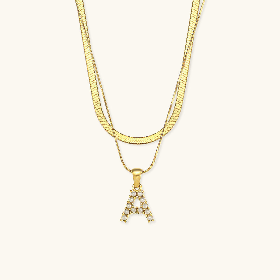 Fiona 18k Gold Layered Initial Necklace