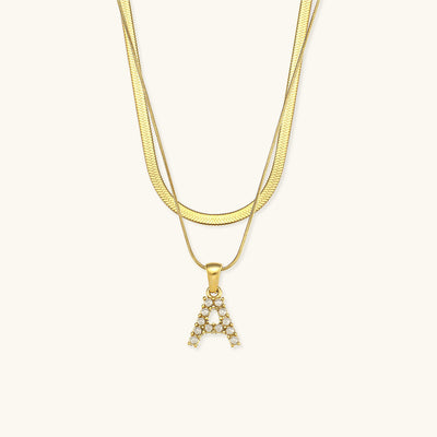 Fiona 18k Gold Layered Initial Necklace