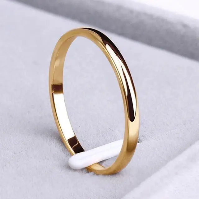 Elegant Gold and Silver Simple Ring