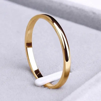 Elegant Gold and Silver Simple Ring