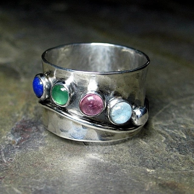 Retro Colorful Crystal Ring