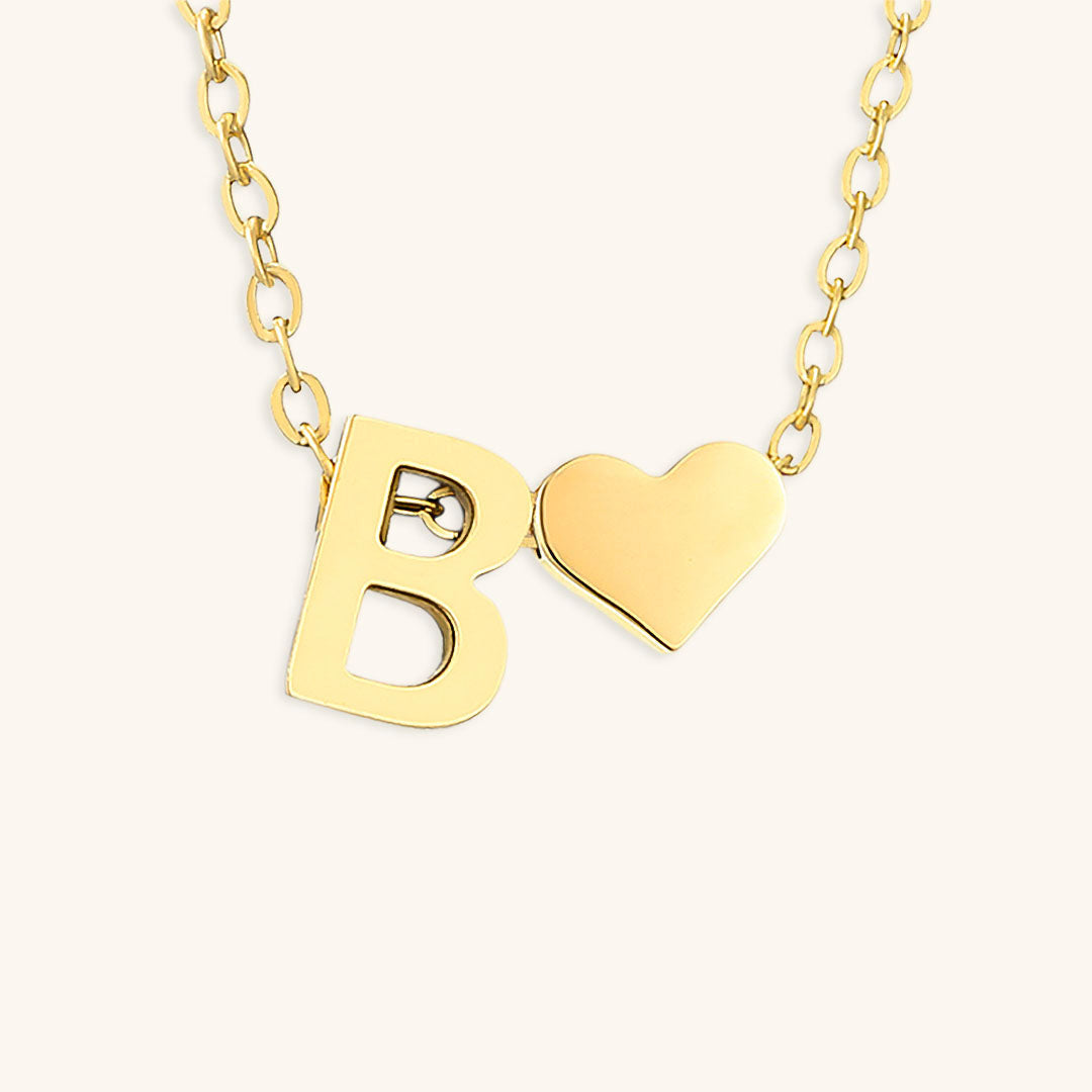 18k Gold Initial Necklace - Ria