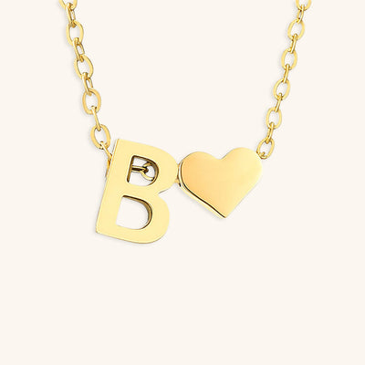18k Gold Initial Necklace - Ria