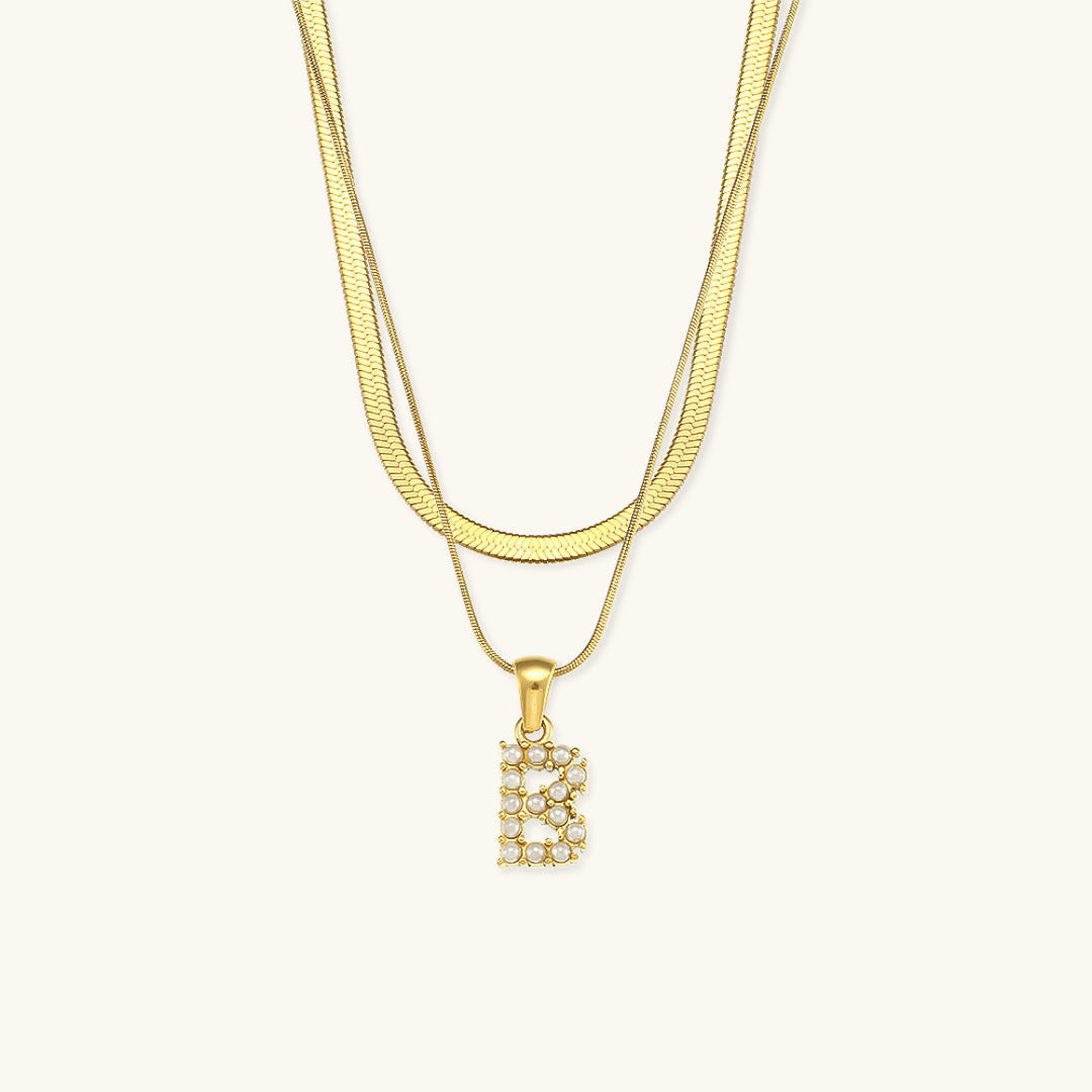 Fiona 18k Gold Layered Initial Necklace