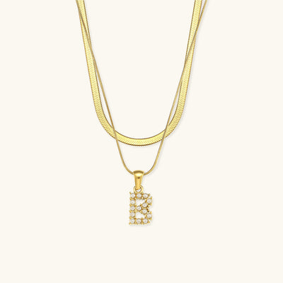 Fiona 18k Gold Layered Initial Necklace