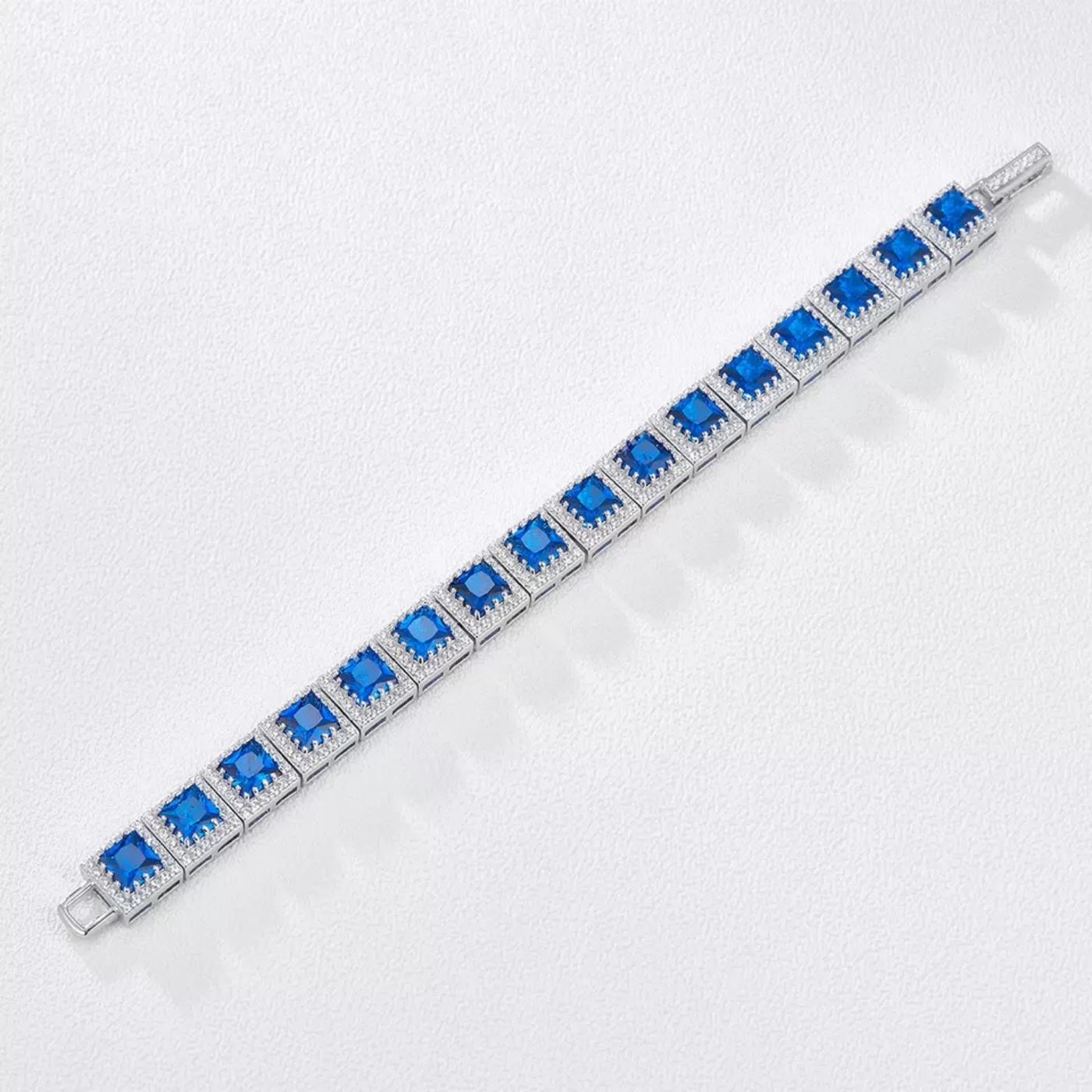 Blue Crystal Tennis Bracelet