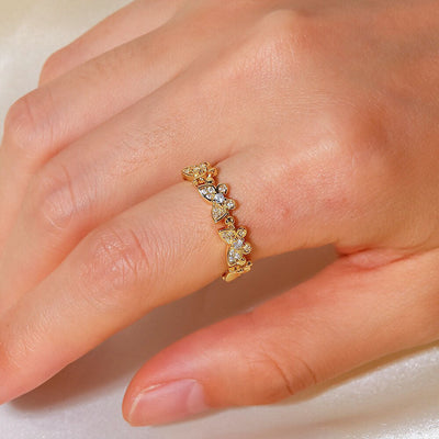 18k Gold Butterfly Ring