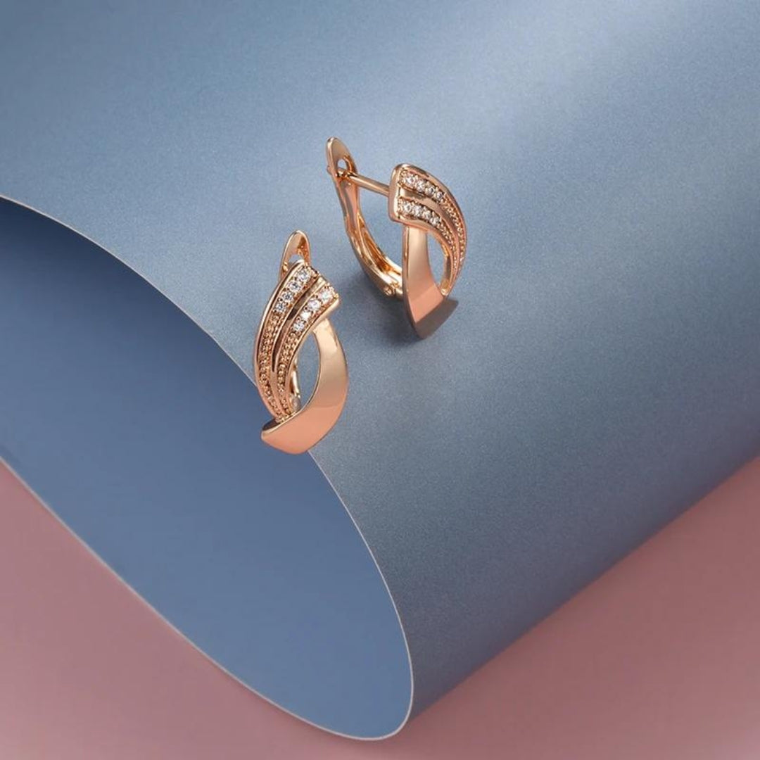 RoseLuxe™ | Exquisite Rose Gold Earrings