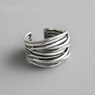 Adjustable Silver Stacking Ring