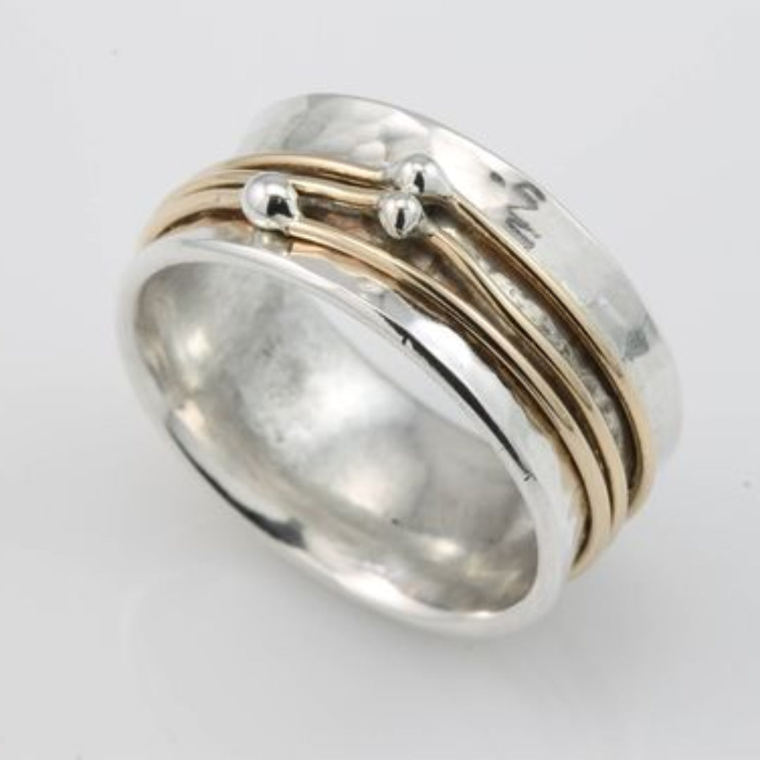 Shine - Vintage Gold and Silver Layered Ring