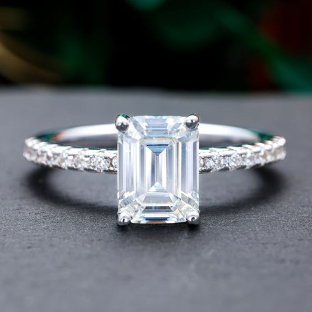 Classic White Crystal and Silver Zirconia Ring