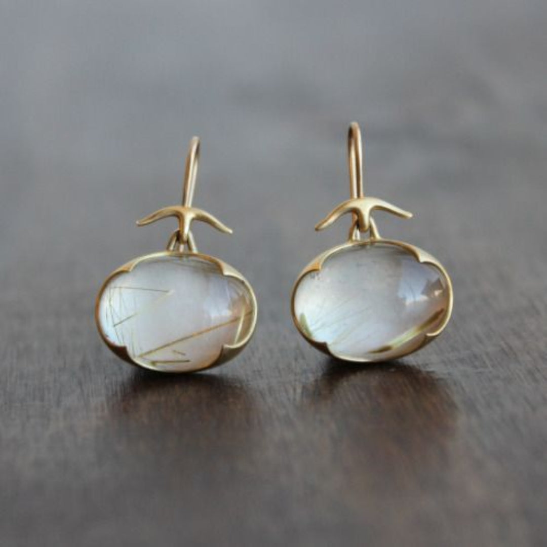 Lunar Kriemhild Moonstone Earrings