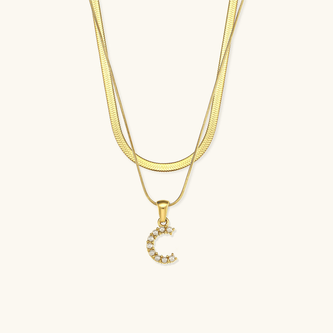 Fiona 18k Gold Layered Initial Necklace