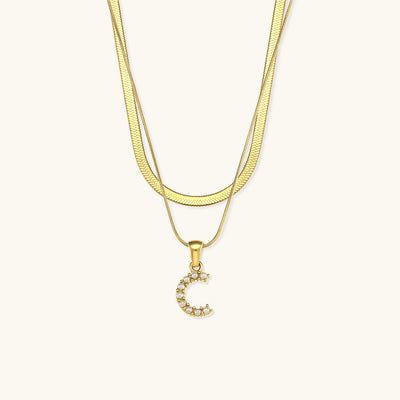Fiona 18k Gold Layered Initial Necklace