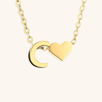 18k Gold Initial Necklace - Ria