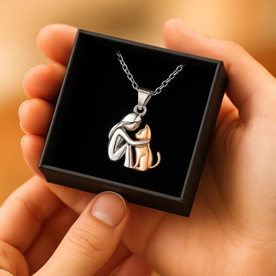Cat Cuddle Pendant Necklace
