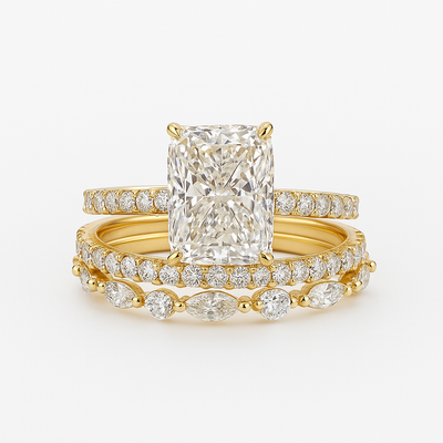 Jaily™ | Elegant Gold 3-Piece Wedding Ring Set