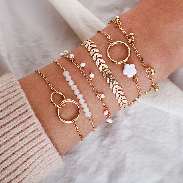 Retro Gold Bracelet Set